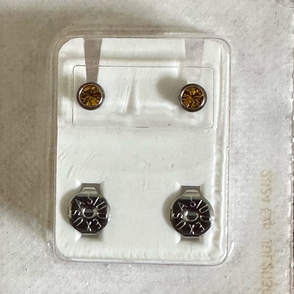 Yellow/Orange Stud Earrings